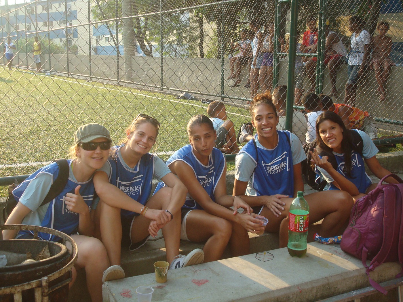 Guerreiras Project ambassadors and players in Penha, Rio de Janeiro
